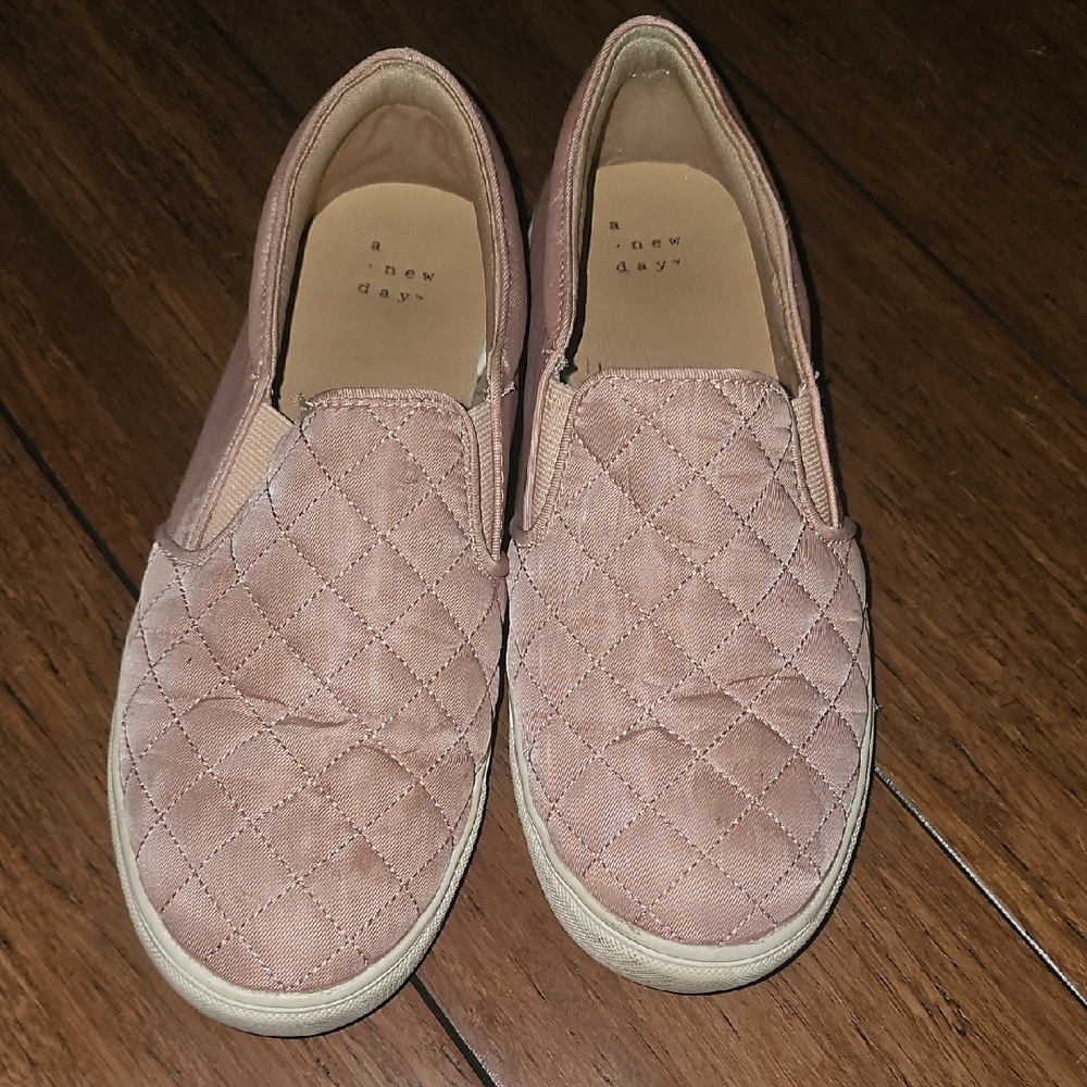 A New Day Women's Blush Quilted Slip-On Sneakers